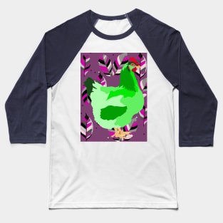 Backyard Chicken - Green Baseball T-Shirt